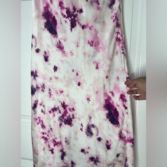 Bardot Water Color Knee Length Satin Skirt Sz S - Picture 2 of 9